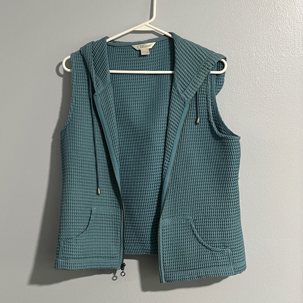 Women’s Light Blue CBK Zip Up Jacket/Vest, Size M